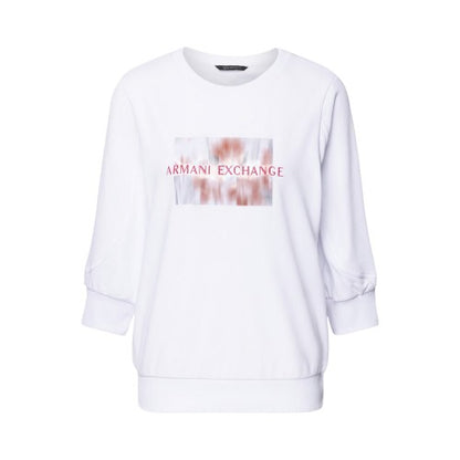Front - Armani Exchange Womens/Ladies 3/4 Sleeve Sweatshirt