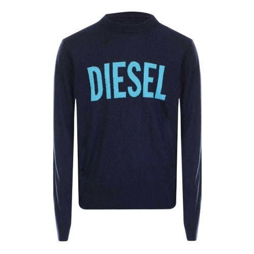 Front - Diesel Mens Heren Logo Sweatshirt