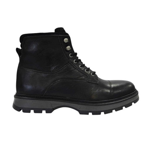 Front - Firetrap Mens Ralf Leather Round Toe Hiking Boots