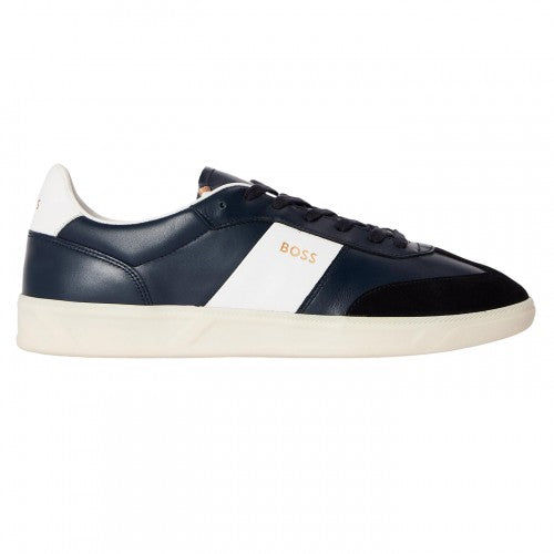 Front - Boss Mens Brandon Leather Trainers