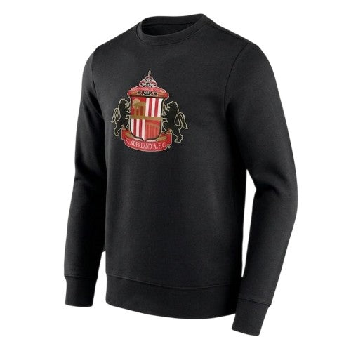 Front - Sunderland AFC Mens Essential Crest Crew Neck Sweatshirt