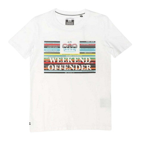 Front - Weekend Offender Boys Spine Cotton T-Shirt