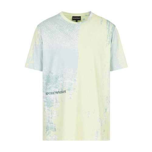 Front - Emporio Armani Mens City Cotton All-Over Print T-Shirt