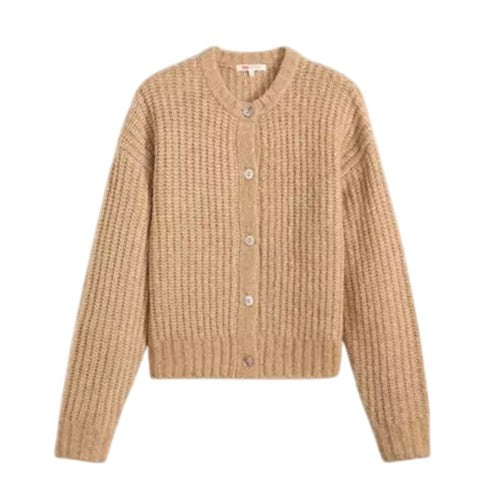 Front - Levis Womens/Ladies Luna Crew Neck Long-Sleeved Cardigan