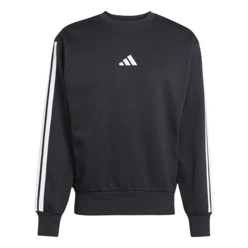 Front - Adidas Mens Essentials 3 Stripes Fleece Sweatshirt