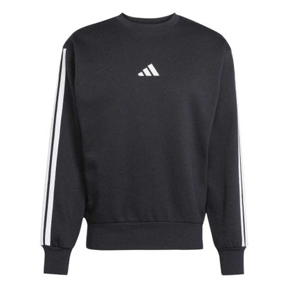 Front - Adidas Mens Essentials 3 Stripes Fleece Sweatshirt
