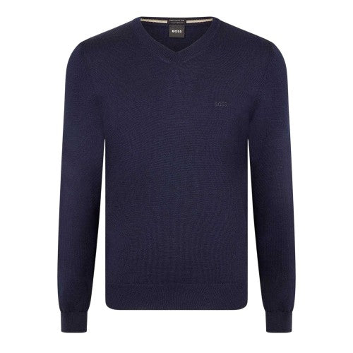 Front - Boss Mens Baram Crew Neck Pullover