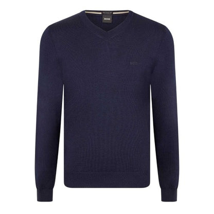 Front - Boss Mens Baram Crew Neck Pullover