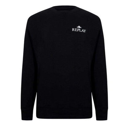 Front - Replay Mens Logo Crew Neck Sweatshirt