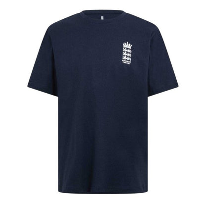 Front - Castore Mens Essentials 26/27 England Cricket T-Shirt