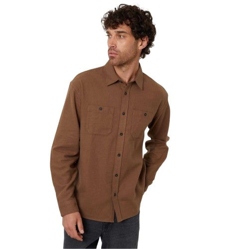 Front - Threadbare Mens Firfield Regular Long-Sleeved Shirt