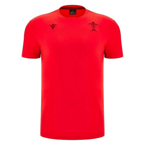 Front - Wales Unisex Adult 2025 Macron Logo T-Shirt