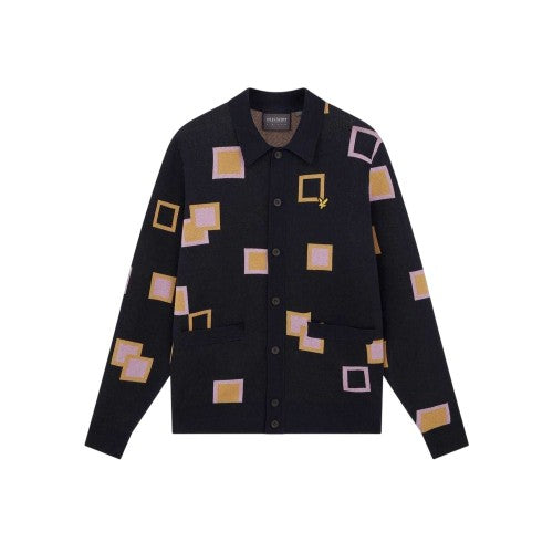Front - Lyle & Scott Mens Square Regular Casual Cardigan