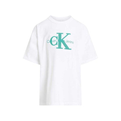 Front - Calvin Klein Childrens/Kids Jeans Appliqué T-Shirt