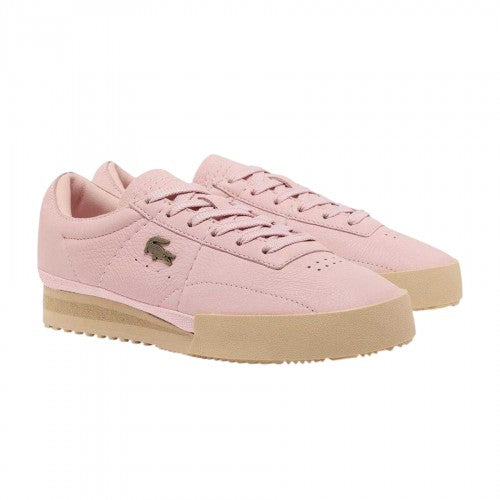 Front - Lacoste Womens/Ladies Aura Leather Lace Up Trainers