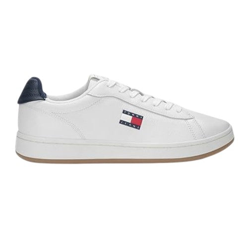 Front - Tommy Jeans Womens/Ladies Archive 98 Elvatd Logo Leather Casual Trainers