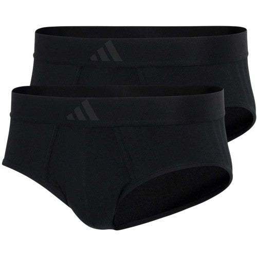 Front - Adidas Mens Plain Briefs (Pack of 2)