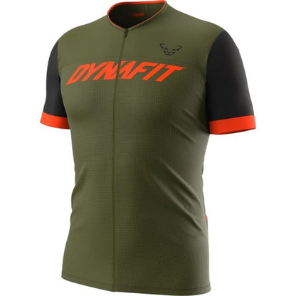 Front - Dynafit Mens Colour Block Cycling Jersey