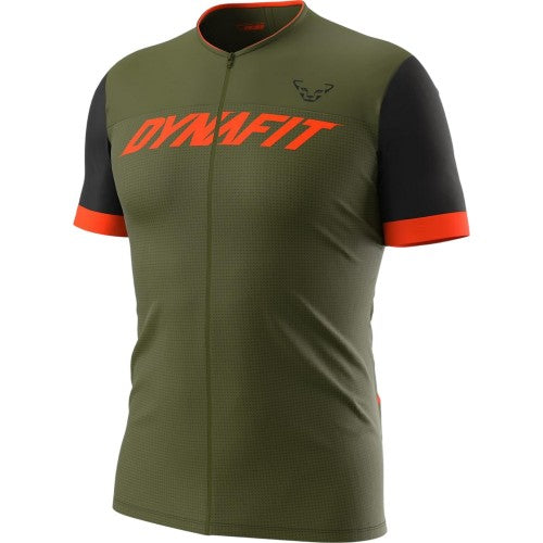 Front - Dynafit Mens Colour Block Cycling Jersey