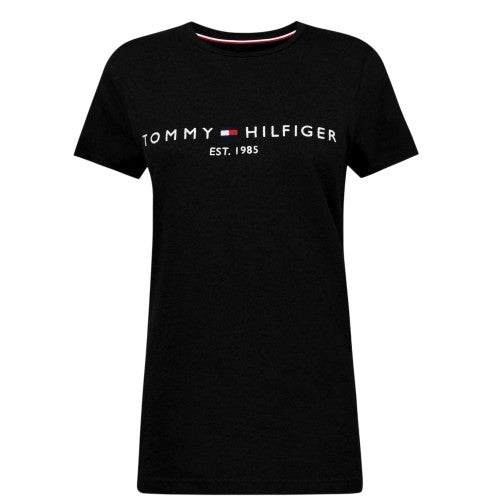 Front - Tommy Hilfiger Womens/Ladies Chest Logo Crew Neck T-Shirt