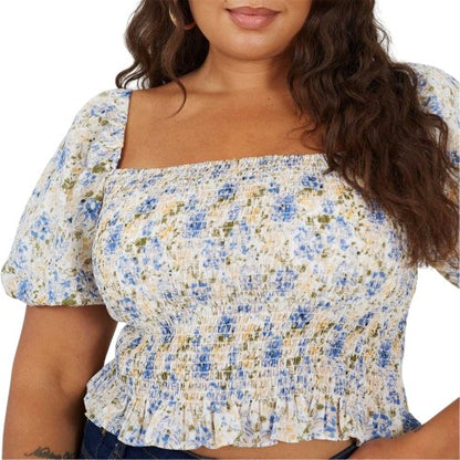 Front - Brave Soul Womens/Ladies Floral Ruched Top