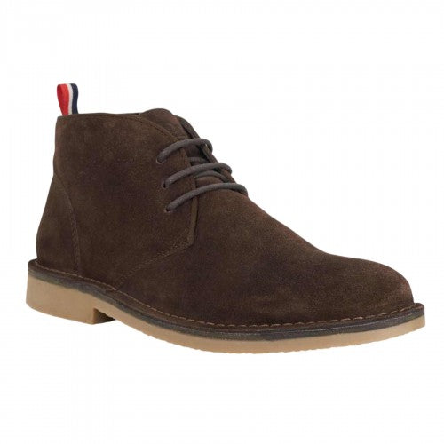 Front - Dune London Mens Creed Leather Lace Up Chukka Boots