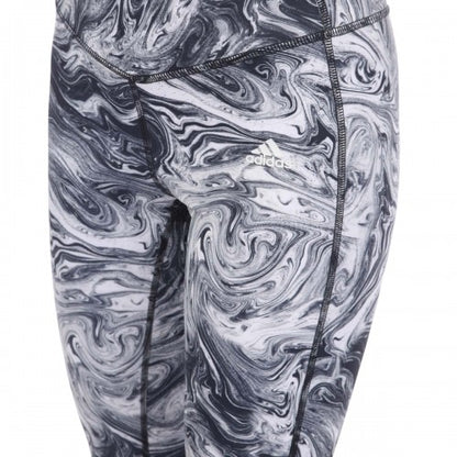 Front - Adidas Womens/Ladies Hyperglam Marble High Rise Leggings