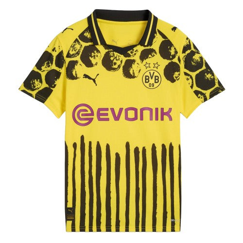Front - Puma Childrens/Kids 2025/2026 Borussia Dortmund Home Shirt