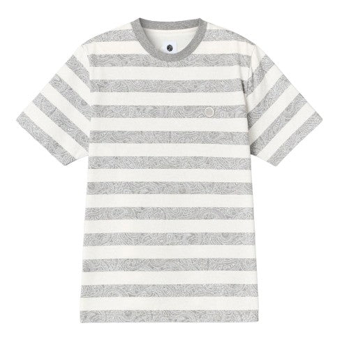 Front - Pretty Green Unisex Adult Stripe Paisley Crew Neck Regular T-Shirt