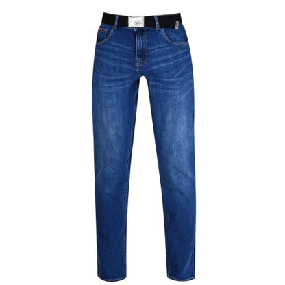 Front - Lee Cooper Mens Belted Straight Jeans