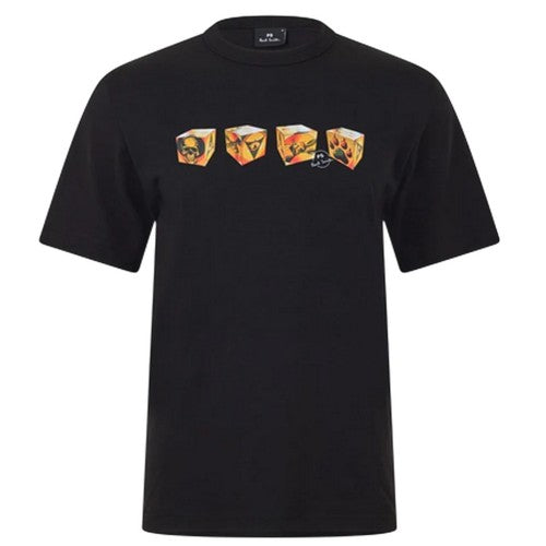 Front - Paul Smith Mens Cube(s) Crew Neck T-Shirt