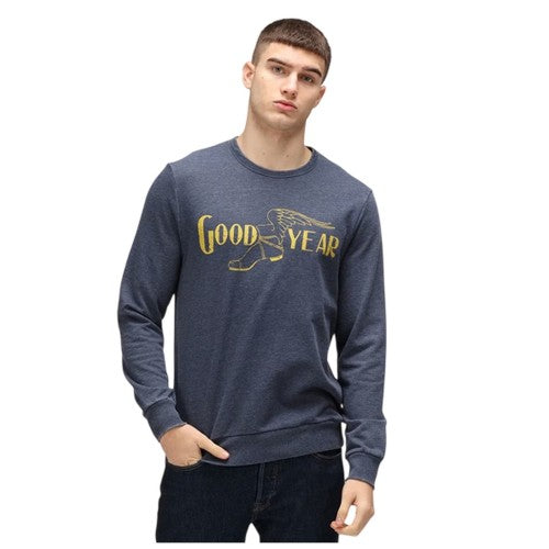 Front - Goodyear Mens Logo Crew Neck Regular Sweatshirt