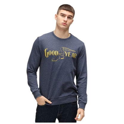 Front - Goodyear Mens Logo Crew Neck Regular Sweatshirt