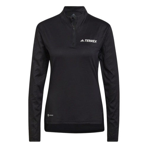 Front - Adidas Womens/Ladies Terrex Multi Half Zip Long-Sleeved Top