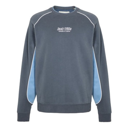 Front - Jack Wills Mens Stripe Detail Crew Neck Regular Jumper