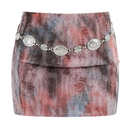 Front - Missy Empire Womens/Ladies Tie Dye Mini Skirt