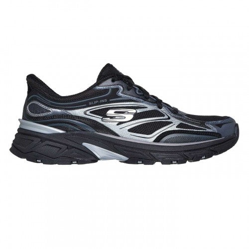 Front - Skechers Womens/Ladies Metallic Slip-In Flat Trainers