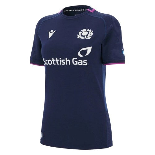 Front - Scotland RU Womens/Ladies 2025/2026 Crest Rugby Shirt