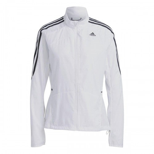 Front - Adidas Womens/Ladies Marathon 3 Stripes Jacket