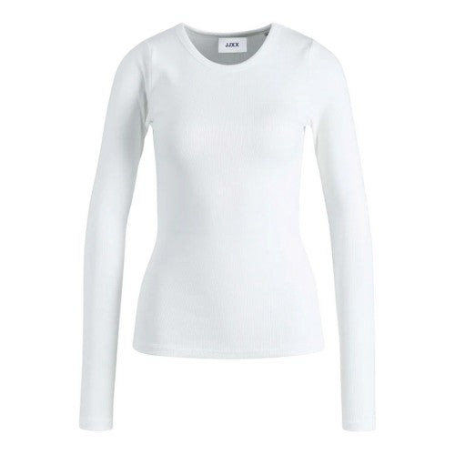 Front - JJXX Womens/Ladies Freya Ribbed Long-Sleeved T-Shirt