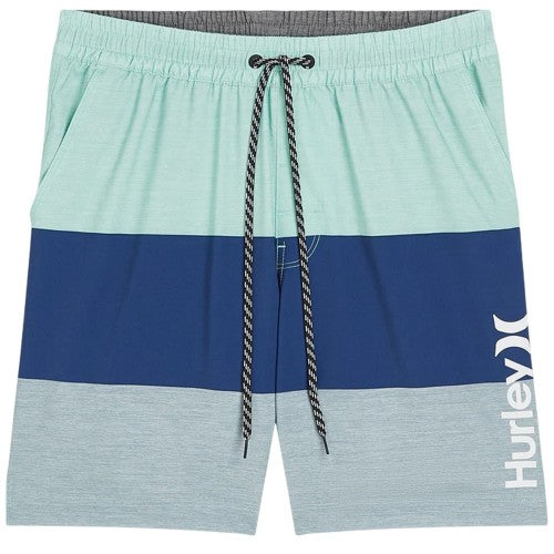 Front - Hurley Mens Volley Colour Block Swim Shorts