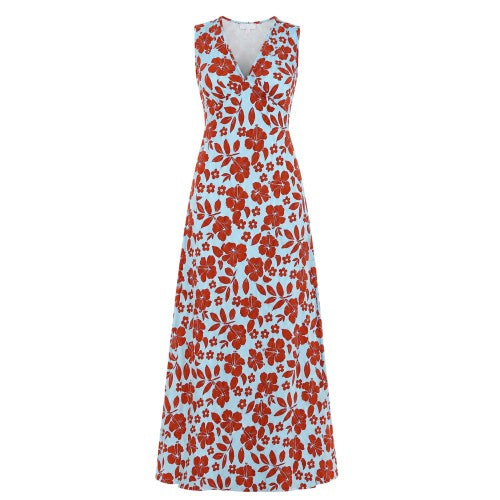 Front - Wednesday Womens/Ladies Floral V Neck Maxi Dress