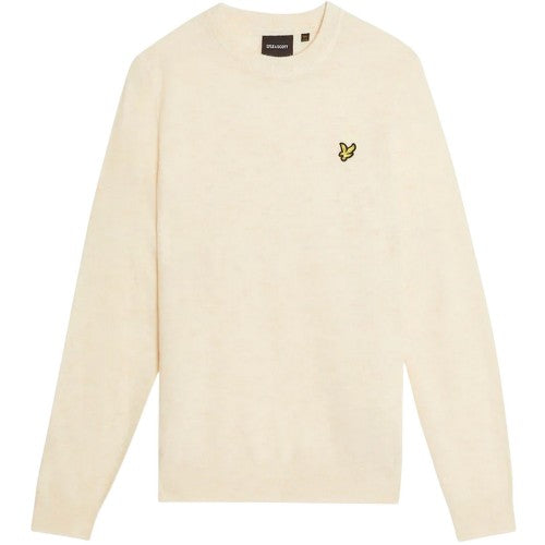 Front - Lyle & Scott Mens Embroidered Logo Crew Neck Long-Sleeved Sweater Top