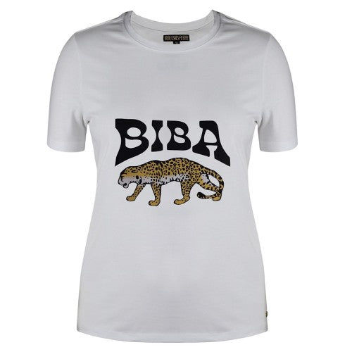 Front - Biba Womens/Ladies Leopard Cotton T-Shirt