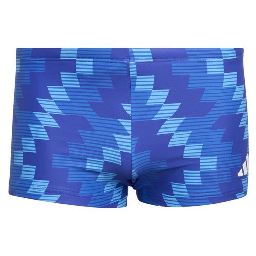 Front - Adidas Mens Geometric Swimming Trunks