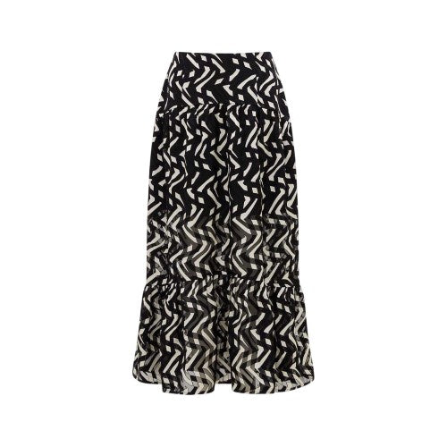 Front - French Connection Womens/Ladies Diandra Geometric Pattern Maxi Skirt