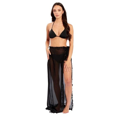 Front - Influence Womens/Ladies Georgette Wrap Maxi Skirt