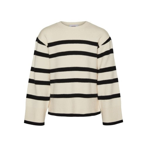 Front - Vero Moda Childrens/Kids Saba Striped Relaxed Fit Sweater Top