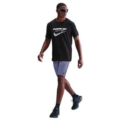Front - Nike Mens Miler Dri-FIT Crew Neck T-Shirt