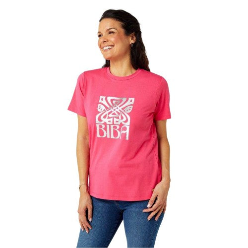 Front - Biba Womens/Ladies Patterned Cotton T-Shirt